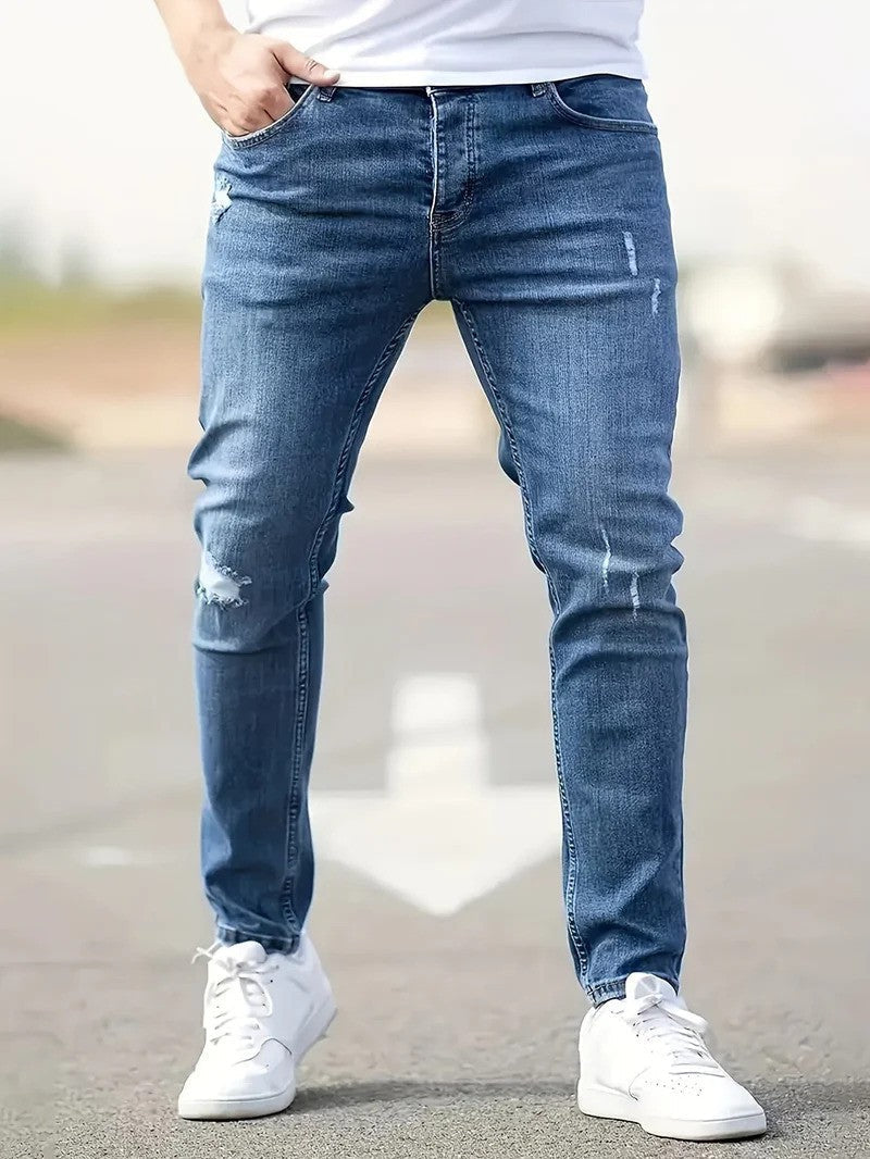 Herren Stretch-Jeans im Used-Look | Urbaner Stil und Komfort
