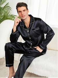 Herren-Satinpyjama