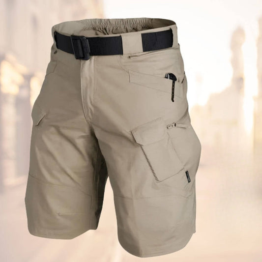 Knielange Herren-Cargo-Shorts mit Gürtel