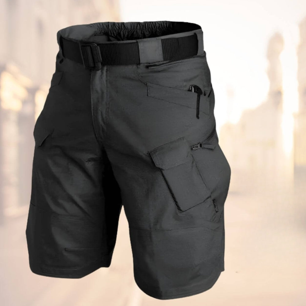 Knielange Herren-Cargo-Shorts mit Gürtel