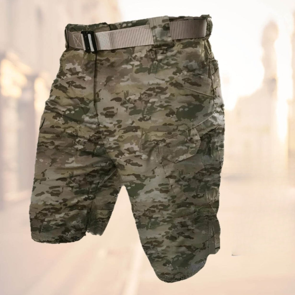 Knielange Herren-Cargo-Shorts mit Gürtel