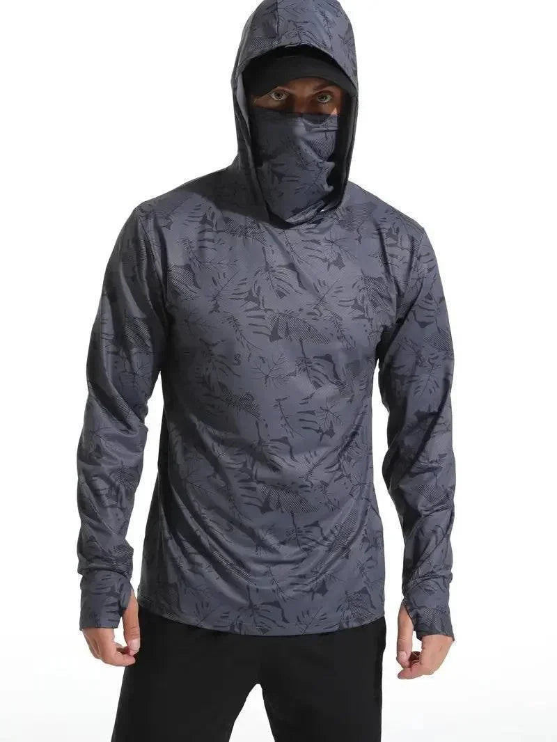 Herren UV-Schutz-Kapuzenpullover - Schnelltrocknendes Outdoor-Funktionsshirt