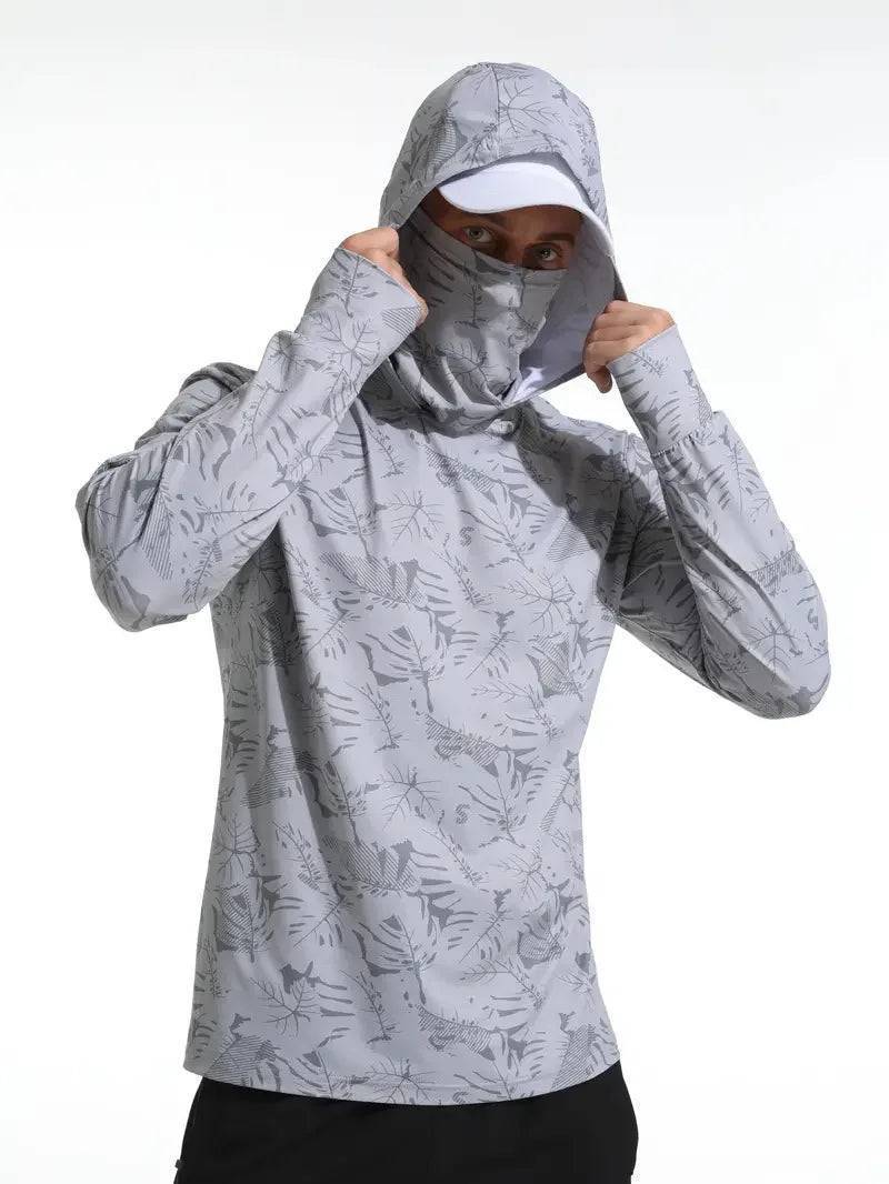 Herren UV-Schutz-Kapuzenpullover - Schnelltrocknendes Outdoor-Funktionsshirt
