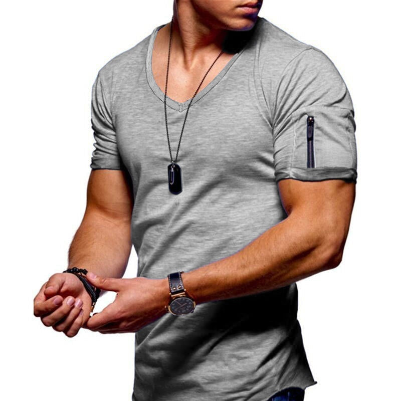 Herren T-Shirt mit V-Ausschnitt und athletischer Passform