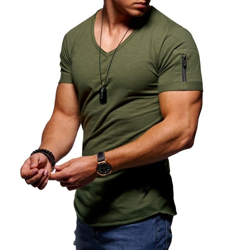 Herren T-Shirt mit V-Ausschnitt und athletischer Passform