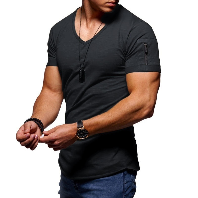 Herren T-Shirt mit V-Ausschnitt und athletischer Passform