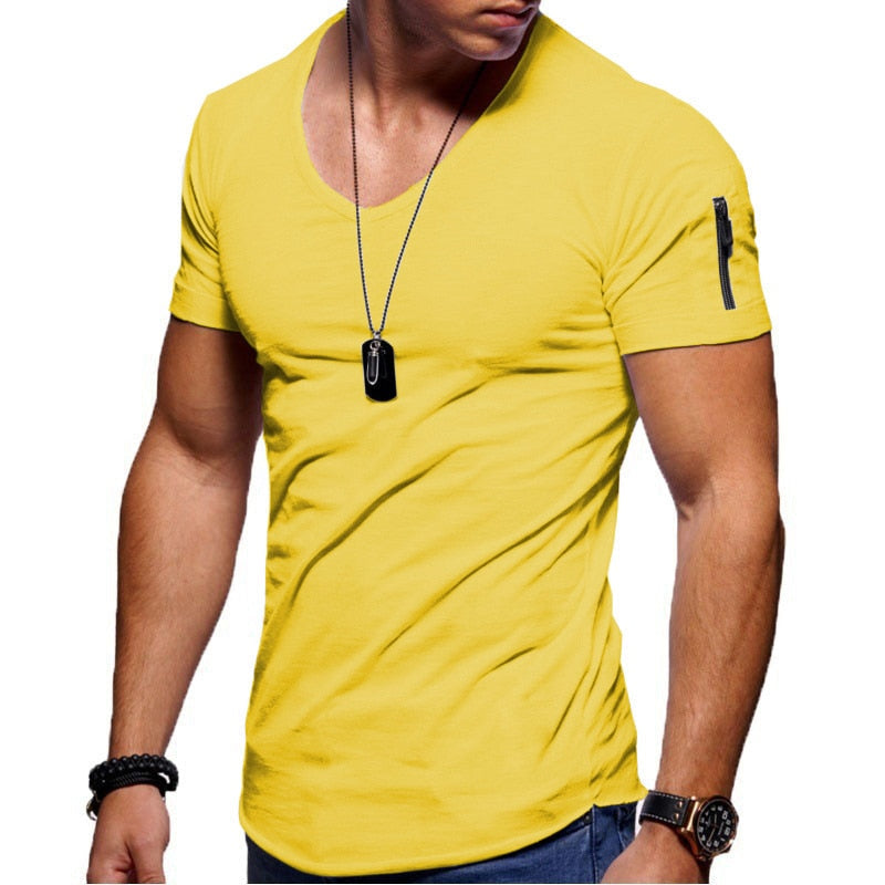 Herren T-Shirt mit V-Ausschnitt und athletischer Passform