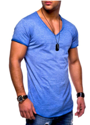 Herren Slim-Fit V-Ausschnitt T-Shirt