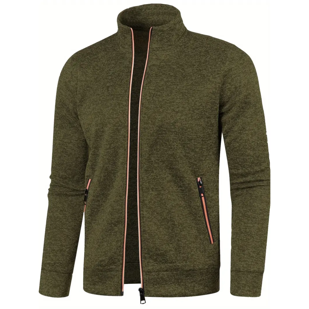 Herren-Sportjacke mit durchgehendem Reissverschluss