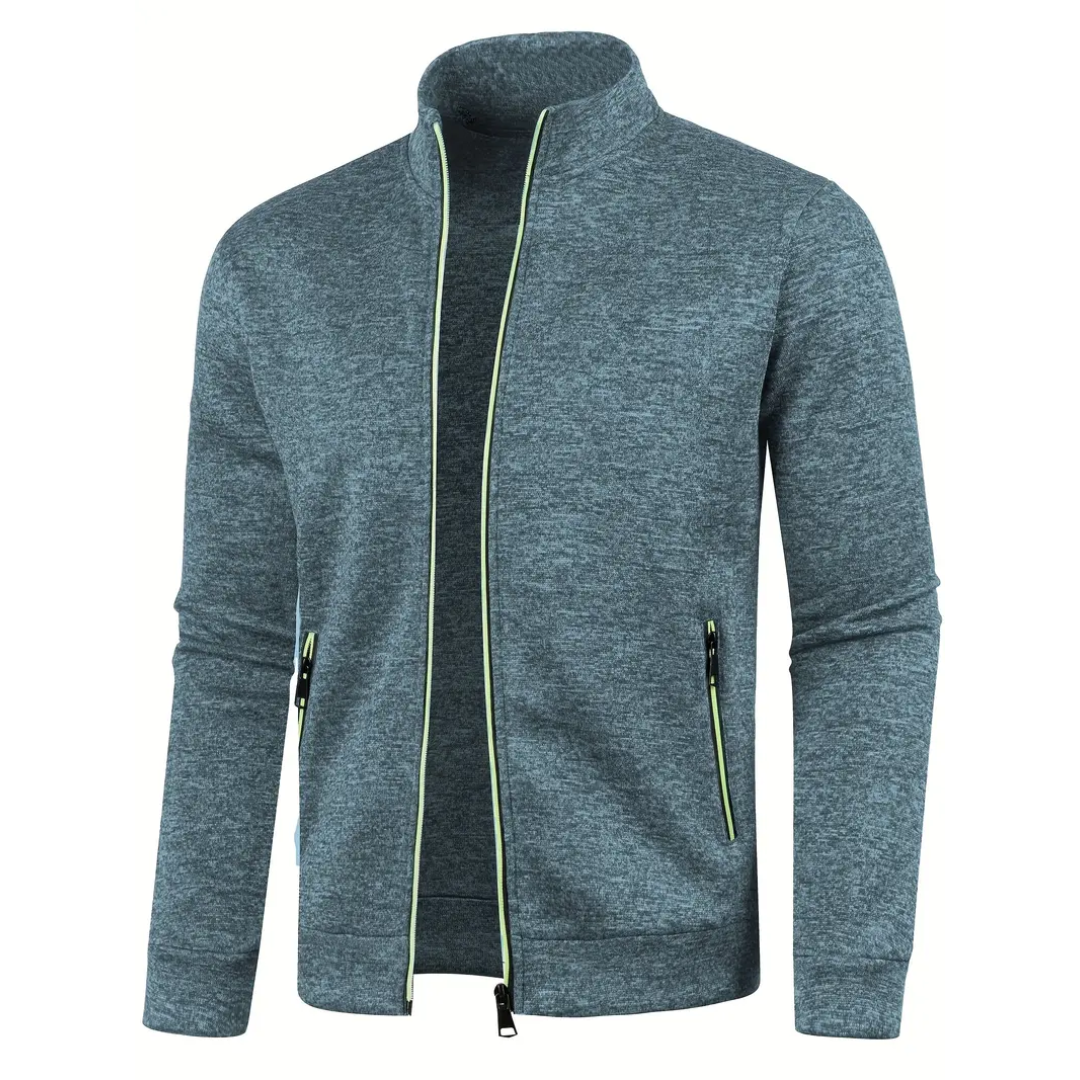 Herren-Sportjacke mit durchgehendem Reissverschluss