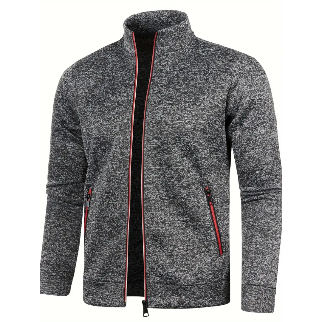 Herren-Sportjacke mit durchgehendem Reissverschluss
