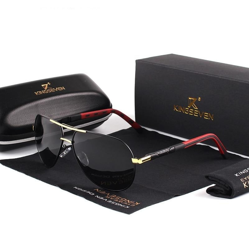 Polarisierte Vintage-Aluminium-Sonnenbrille für Herren