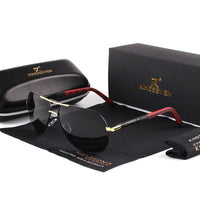 Polarisierte Vintage-Aluminium-Sonnenbrille für Herren