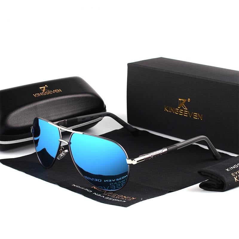 Polarisierte Vintage-Aluminium-Sonnenbrille für Herren