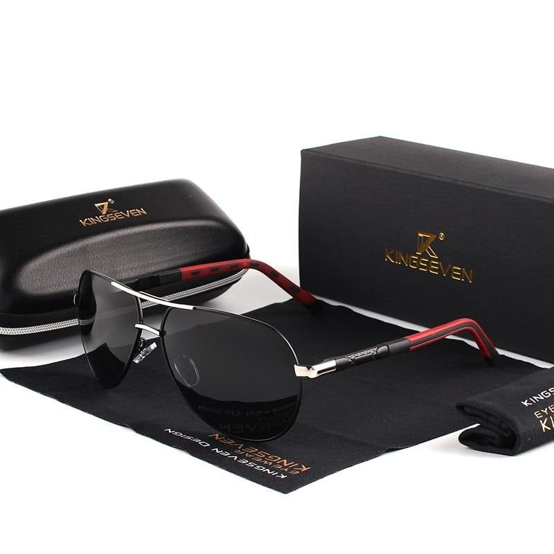 Polarisierte Vintage-Aluminium-Sonnenbrille für Herren