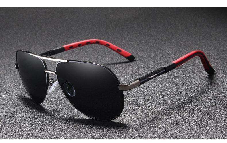 Polarisierte Vintage-Aluminium-Sonnenbrille für Herren