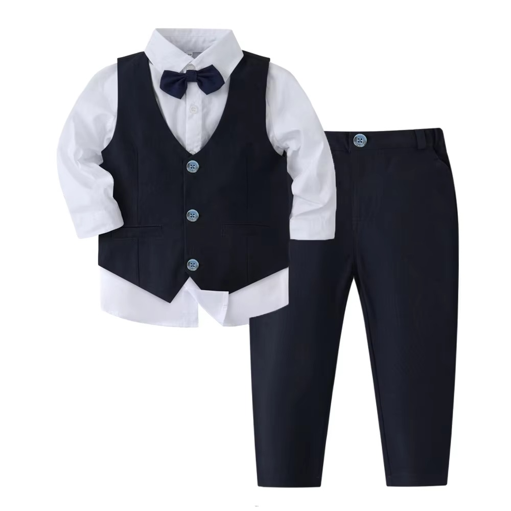 Festliches Knaben-Outfit-Set aus Baumwolle für Kleinkinder und Kinder