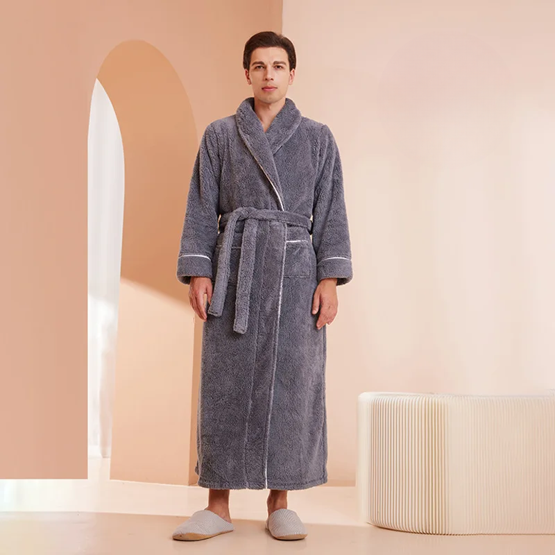 Flanell-Winterbademantel