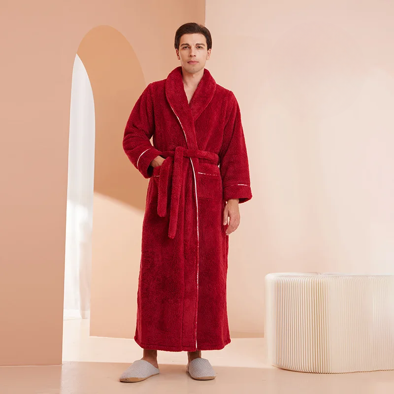 Flanell-Winterbademantel