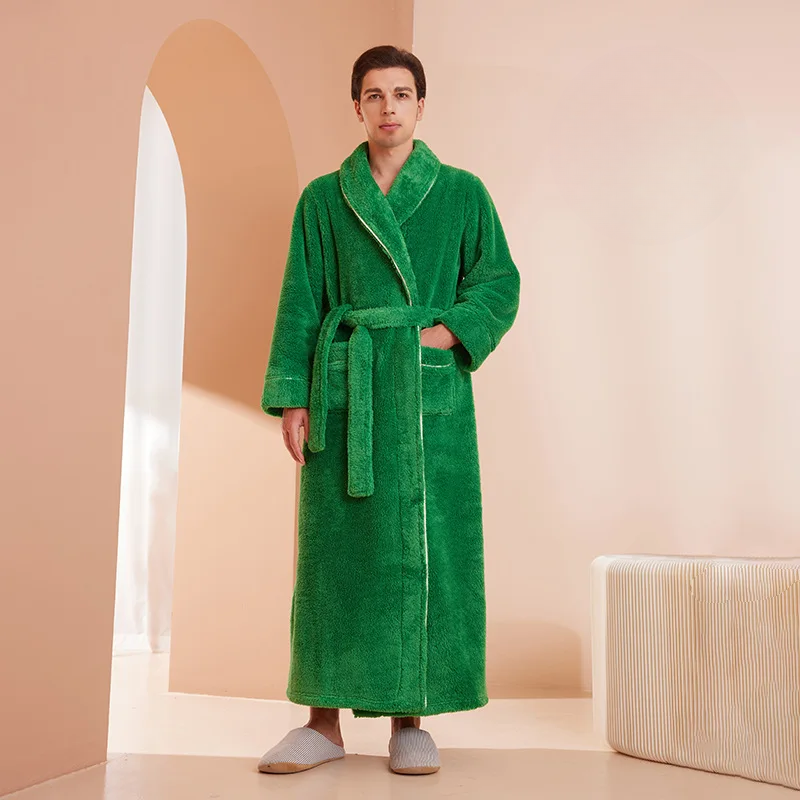 Flanell-Winterbademantel