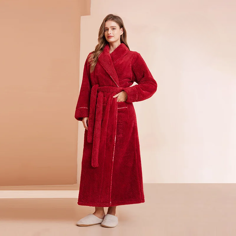 Flanell-Winterbademantel