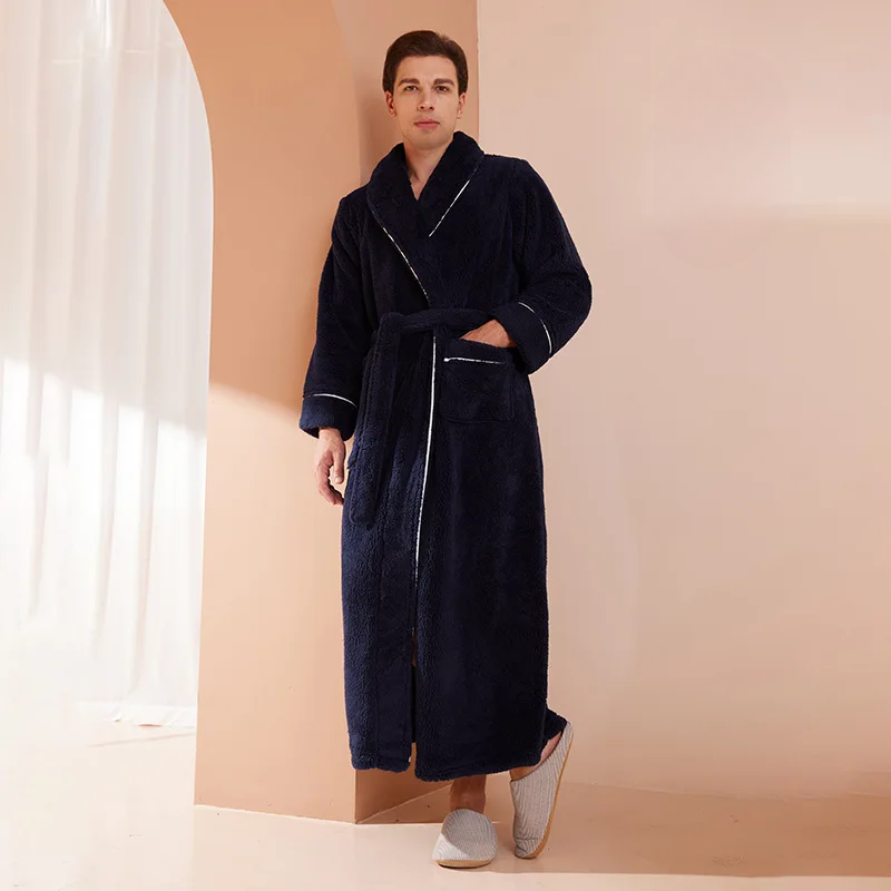 Flanell-Winterbademantel