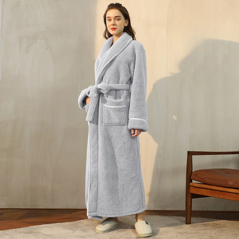 Flanell-Winterbademantel