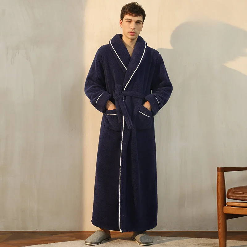 Flanell-Winterbademantel