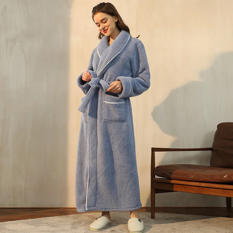 Flanell-Winterbademantel