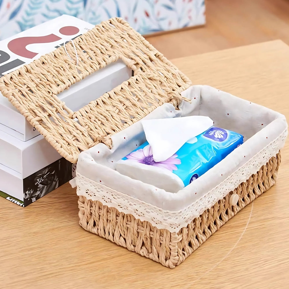 Geflochtene Taschentuchbox