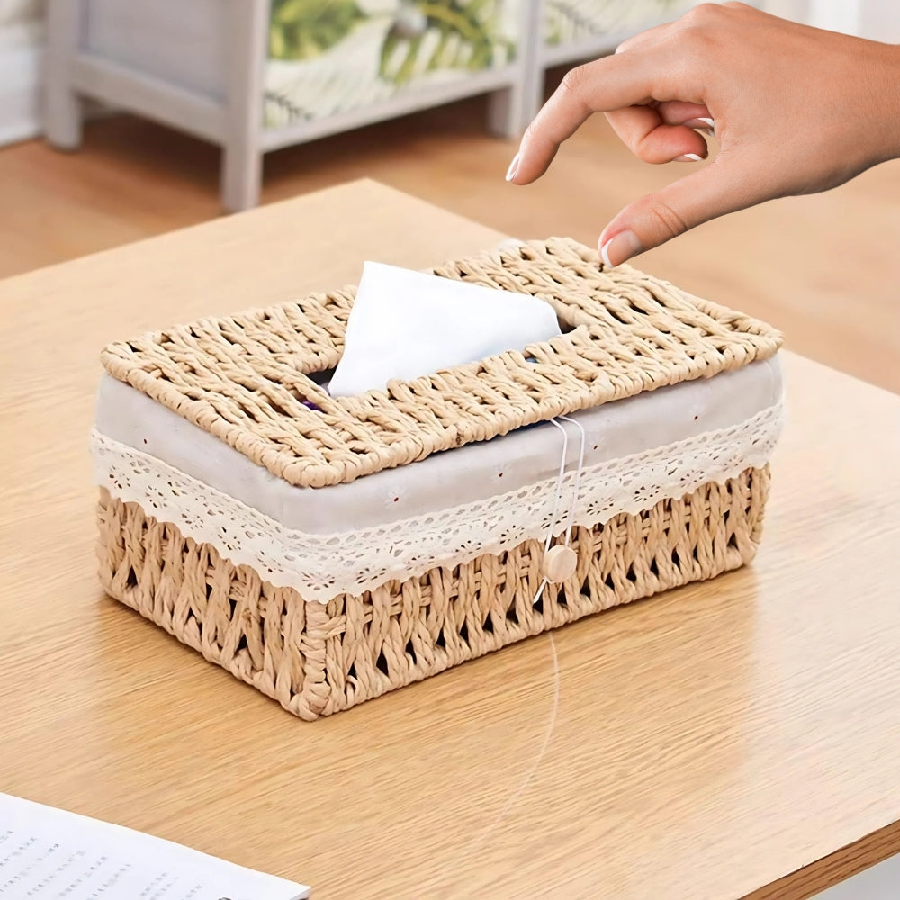 Geflochtene Taschentuchbox