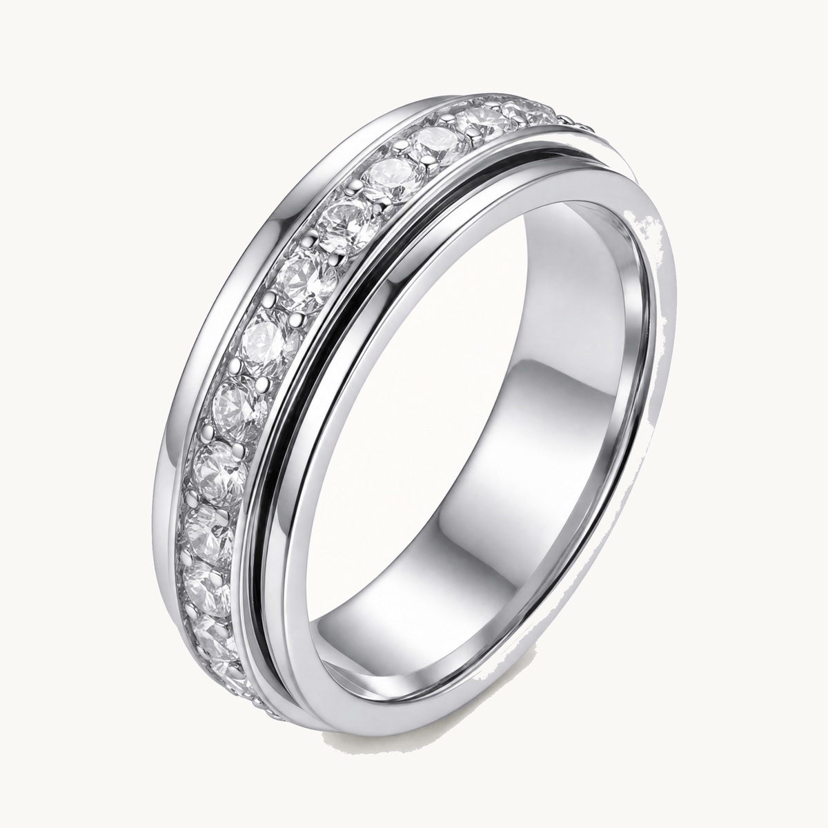 Drehbarer Zirkonia-Ring