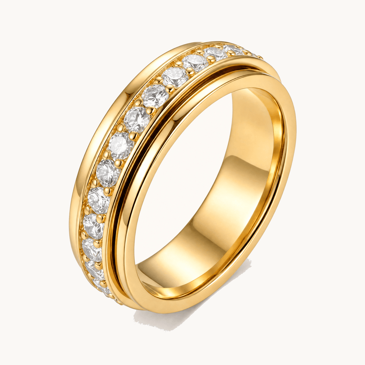 Drehbarer Zirkonia-Ring