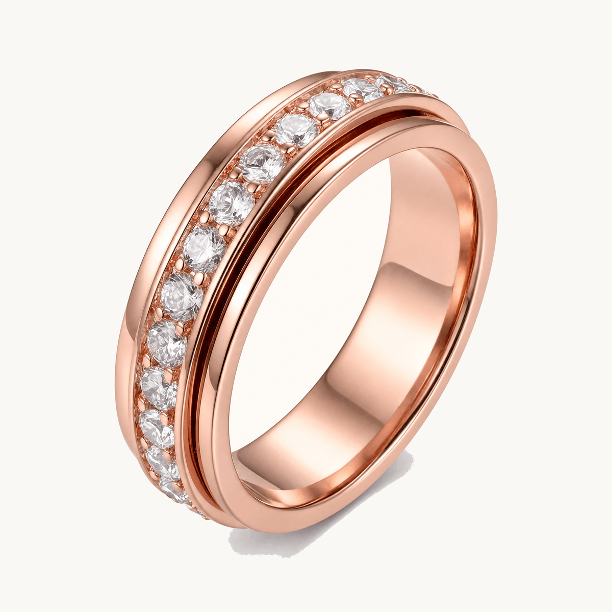 Drehbarer Zirkonia-Ring