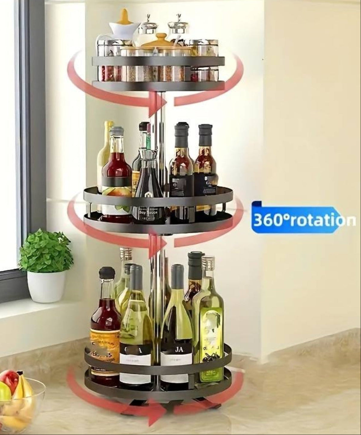 Drehbares Aufbewahrungsregal 360°