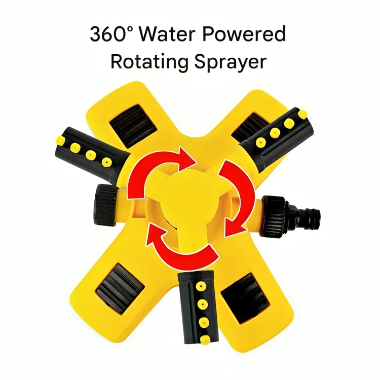 Rotierender Rasensprenger | 360°-Abdeckung, wassersparende Technologie und einstellbare Sprühfunktion für eine effiziente Gartenbewässerung