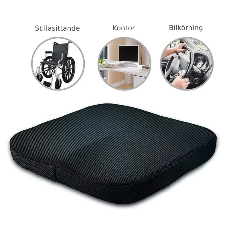 Geformtes Sitzkissen für den Komfort von Steissbein und Hüfte