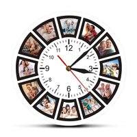 Fotocollage-Wanduhr: personalisierbares und elegantes Design, ideal zum Festhalten der schönsten Erinnerungen
