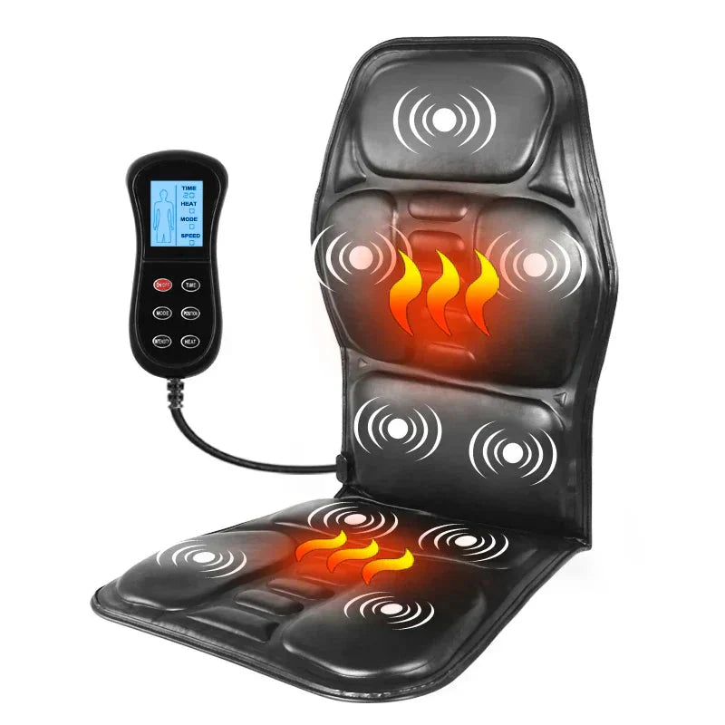 Beheizbares elektrisches Rückenmassagekissen - Tiefenwirksame Linderung für Rücken, Nacken und Schultern