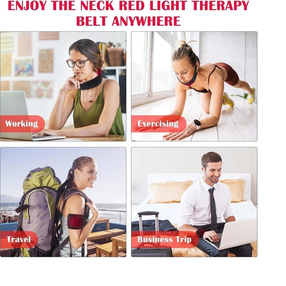 Beheizbares Nackenband mit Rotlichttherapie – Effektive Wärme und Massage zur Linderung von Nackenschmerzen
