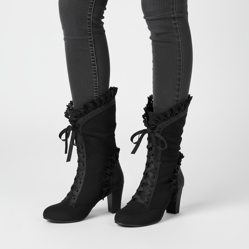 Halbhohe Schnürstiefel