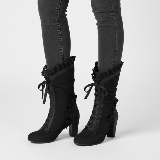 Halbhohe Schnürstiefel