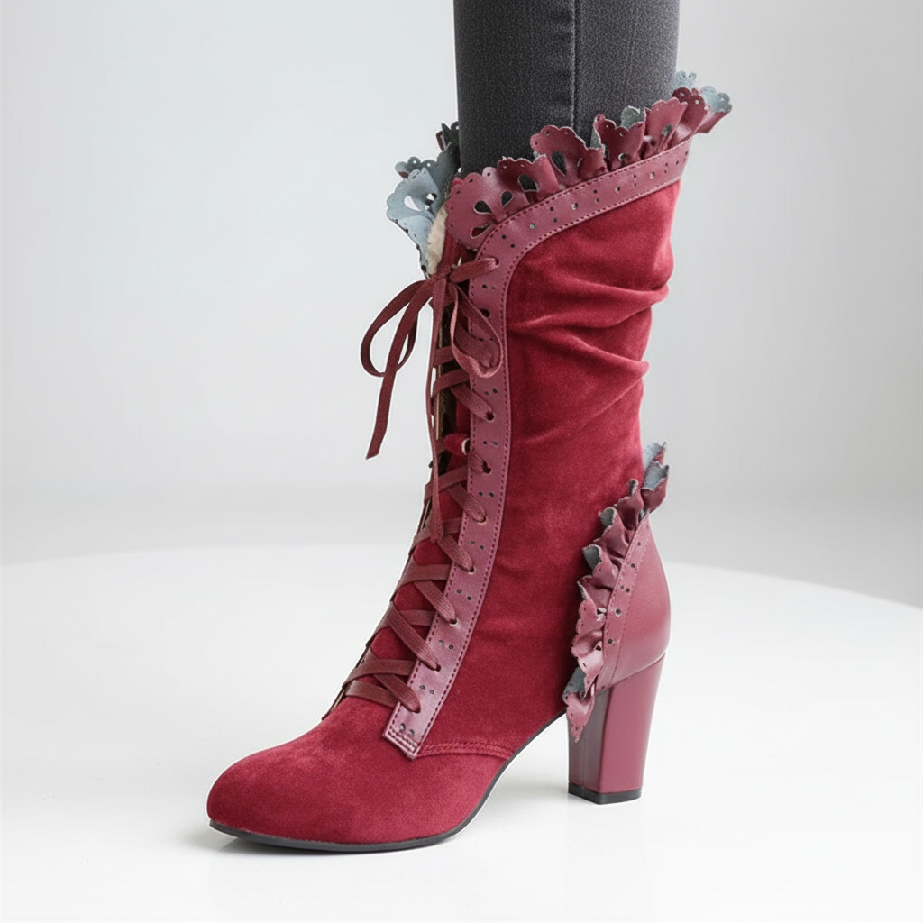 Halbhohe Schnürstiefel