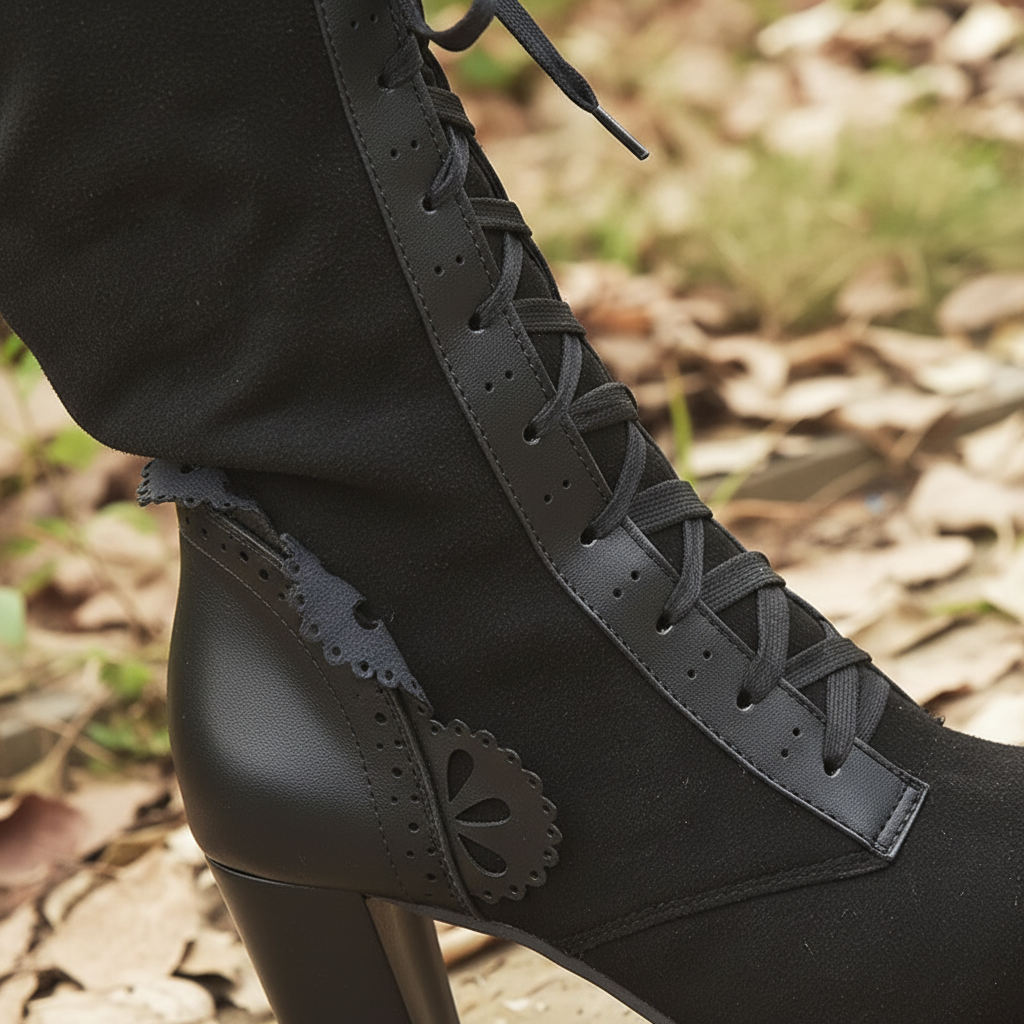 Halbhohe Schnürstiefel