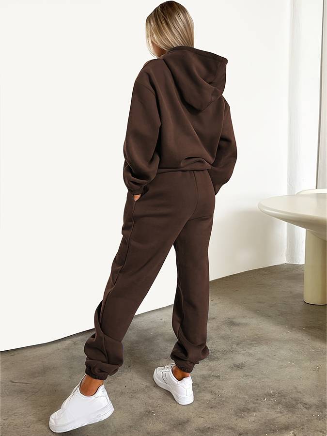Gemütliches Damen-Athleisure-Set aus Hoodie und Jogginghose