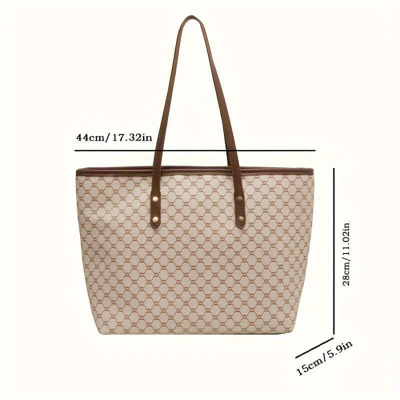 Retro-Tasche mit geometrischem Muster – Elegante und praktische Handtasche