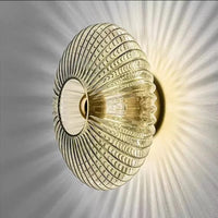 Glas-Wandleuchte mit wellenförmigem Licht