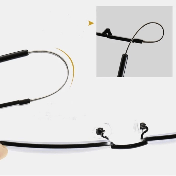 Gleitsicht-Lesebrille aus Titan für Nah und Fern