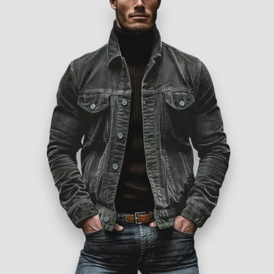 Lässige Herrenjacke mit Knöpfen