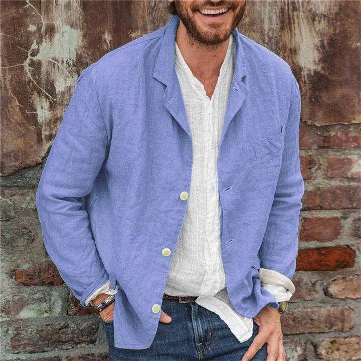 Lässige Herrenjacke mit Knöpfen